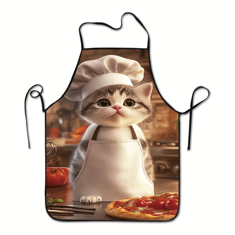 Home Cooking For Cats - 1pc Unisex Kitchen Apron Chef, Cat,
