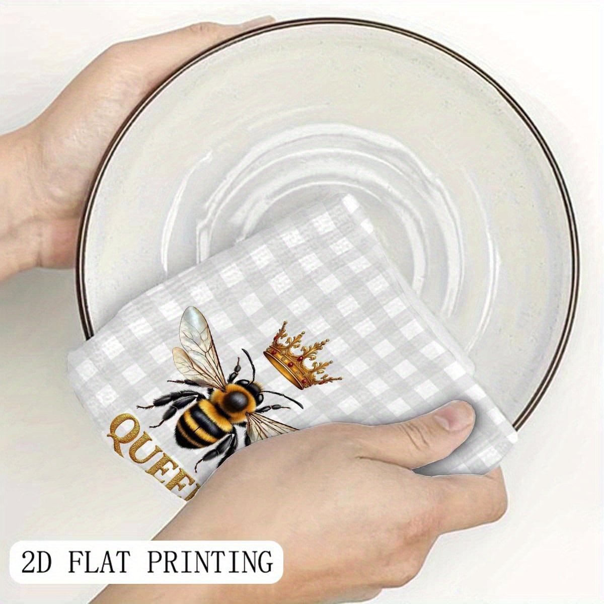 2Pcs, Plaid Queen Bee Garden K - Home Cooking Queen recension och pris