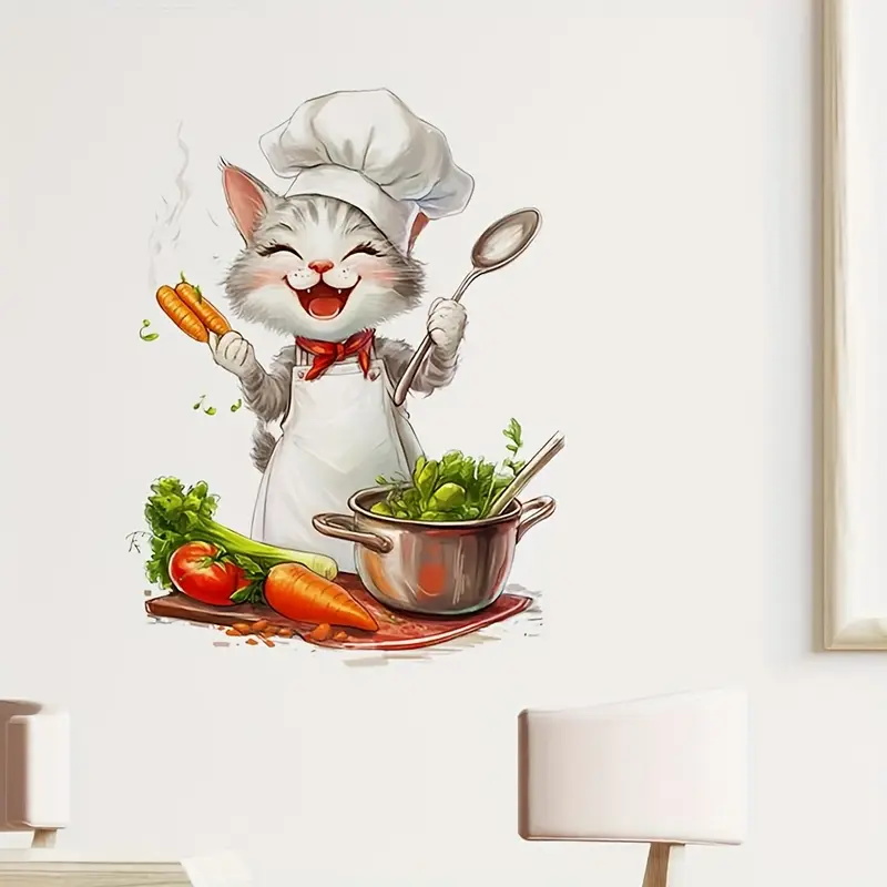 Cartoon Cat Cooking Stickers,  - Home Cooking For Cats recension och pris