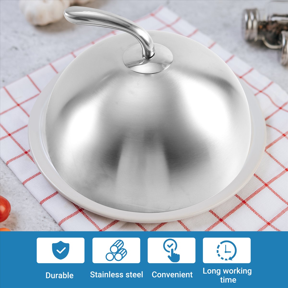 1Pcs 24cm Stainless Steel Stea - Home Cooking Steak recension och pris