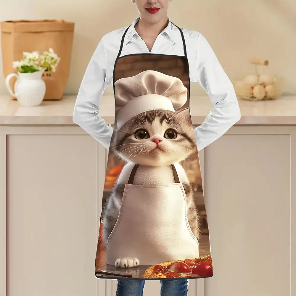 1pc Unisex Kitchen Apron Chef, - Home Cooking For Cats recension och pris