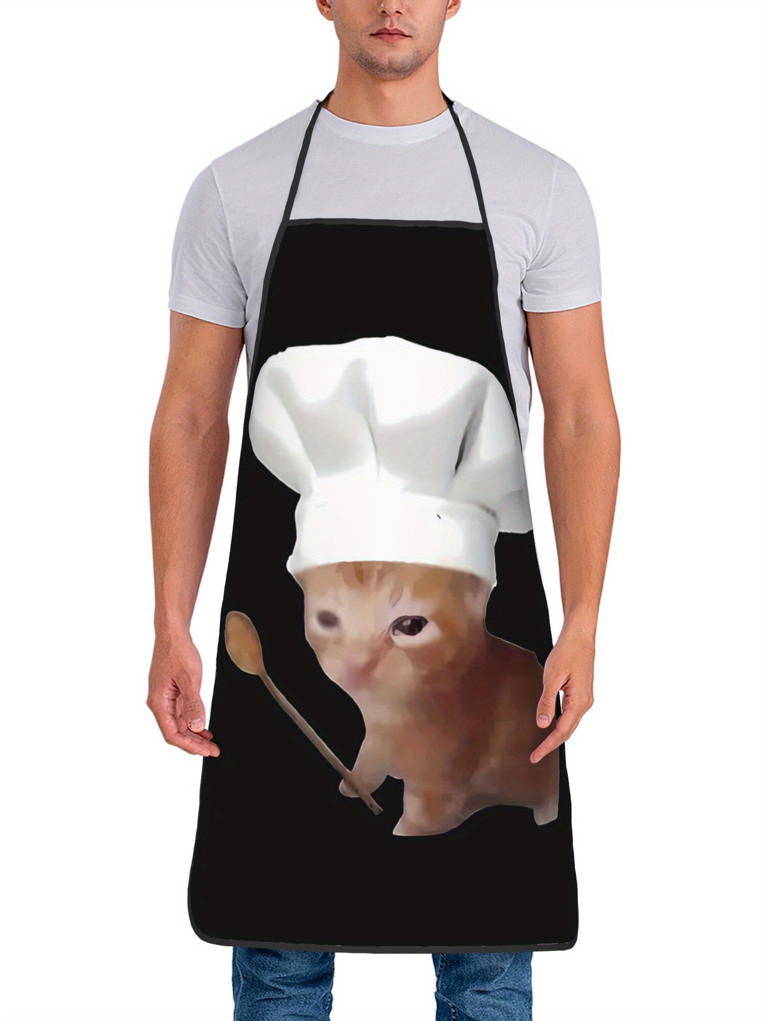 Funny Chef Crying Cat Apron Ki - Home Cooking For Cats recension och pris