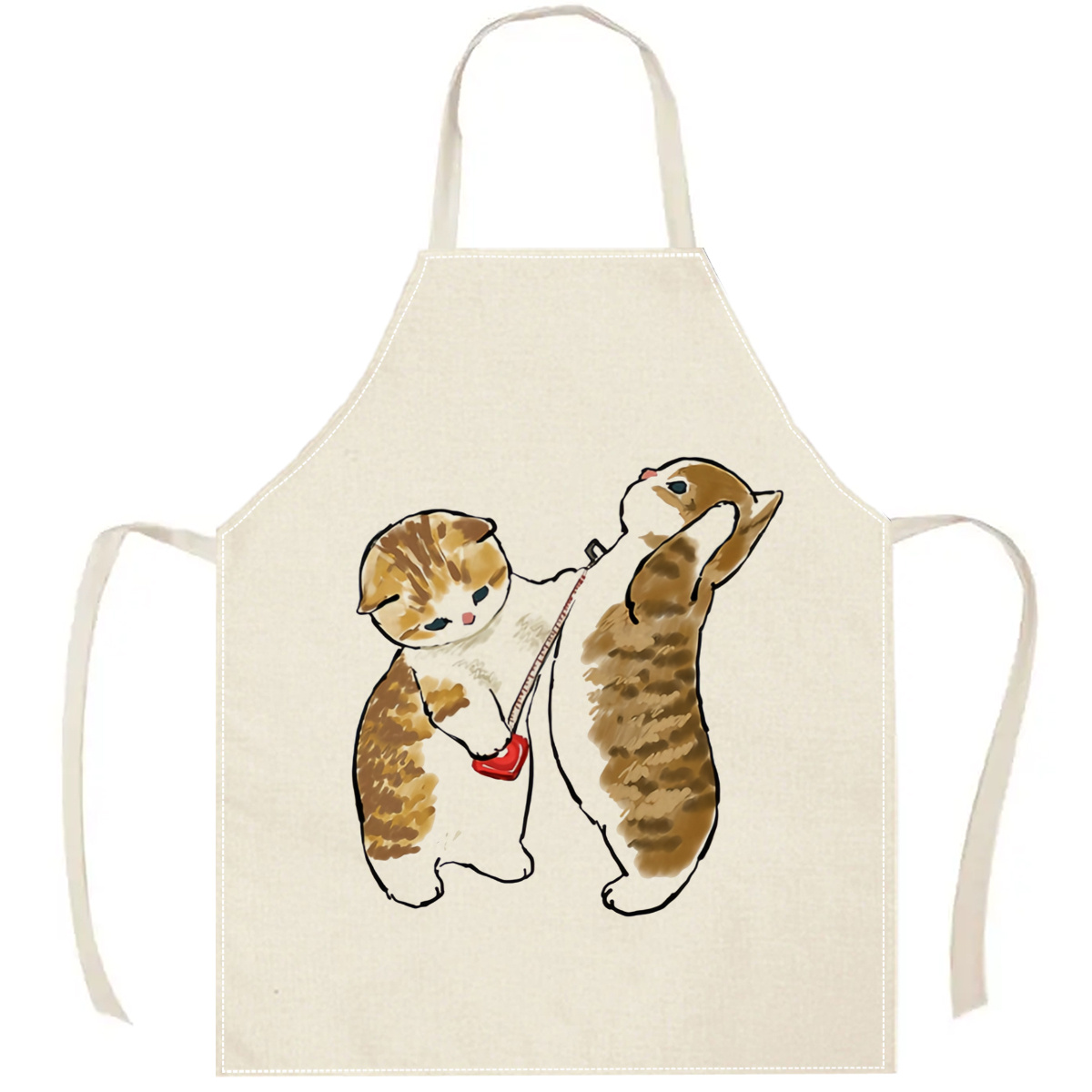 1pc Cute Cats Playing Apron Li - Home Cooking For Cats recension och pris