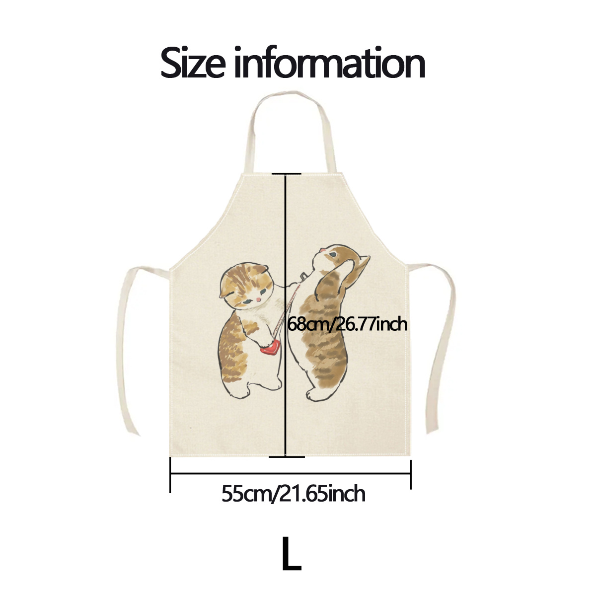 1pc Cute Cats Playing Apron Li - Home Cooking For Cats recension och pris