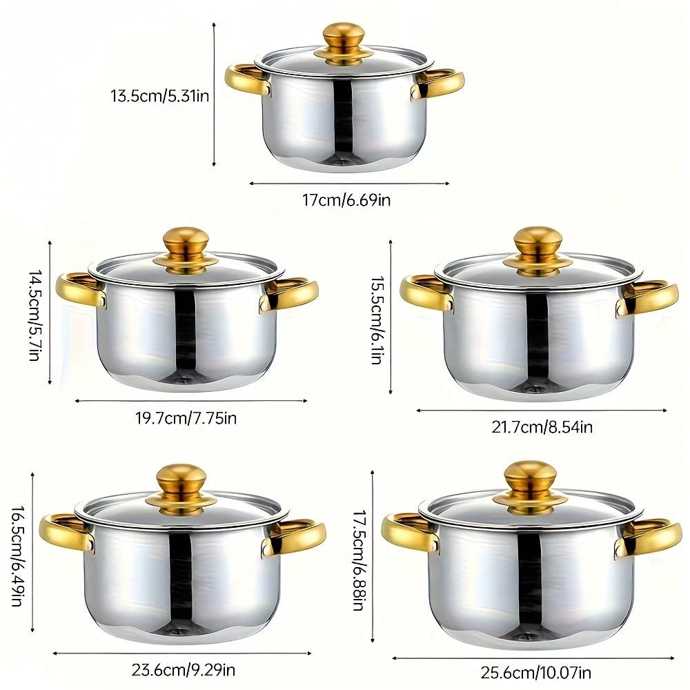 Stainless Steel Pot Set Modern - Home Cooking Utensils recension och pris