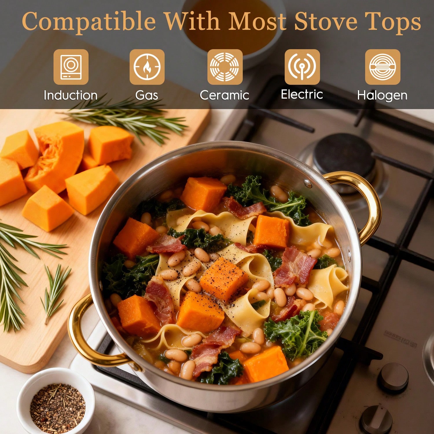 Stainless Steel Pot Set Modern - Home Cooking Utensils recension och pris