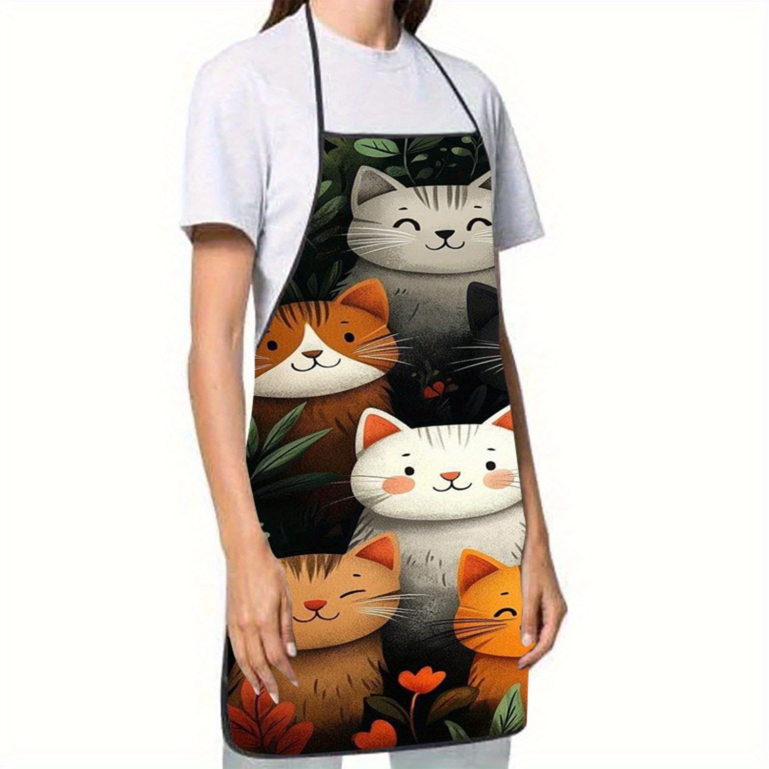 Cute Cartoon Cat Print Polyest - Home Cooking For Cats recension och pris