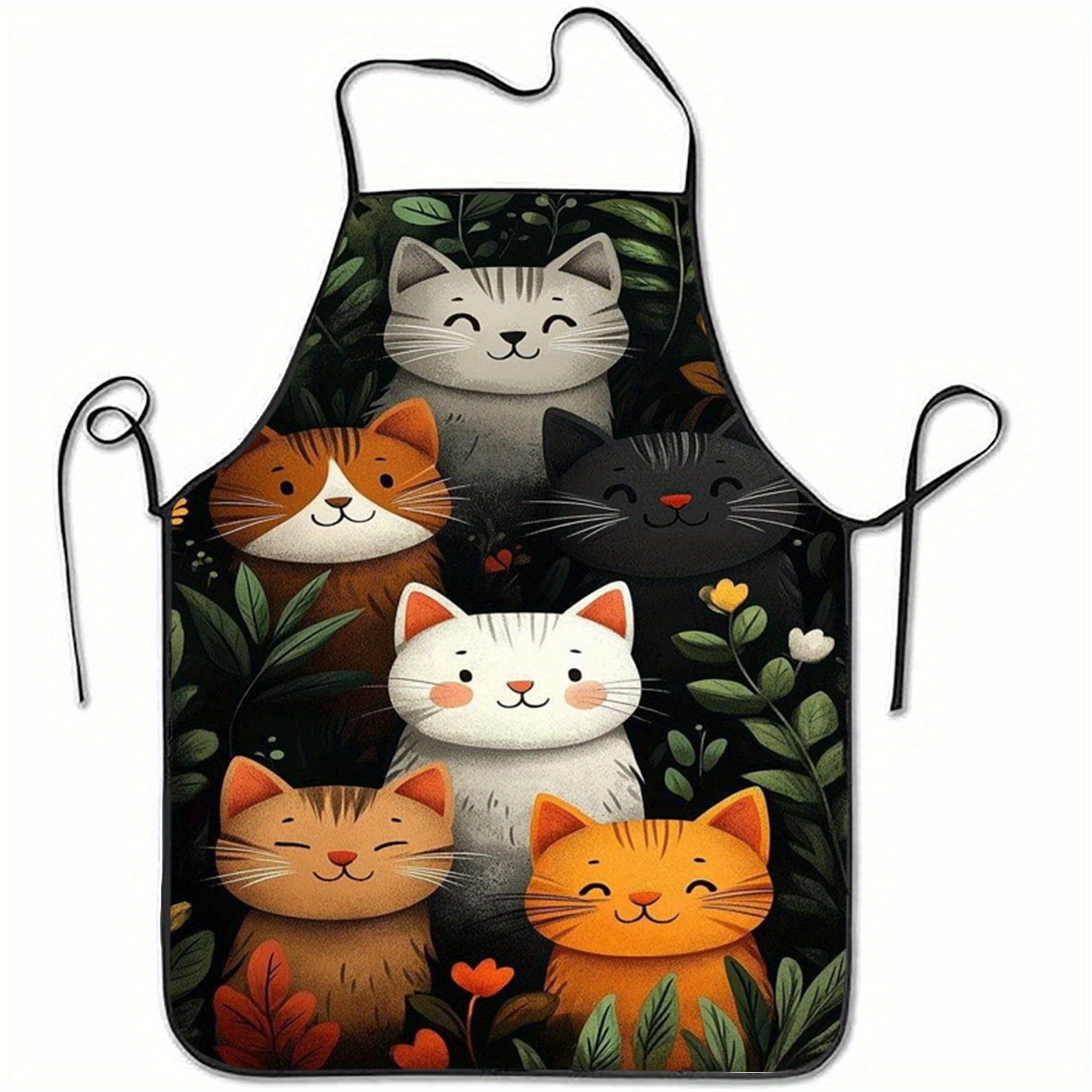 Cute Cartoon Cat Print Polyest - Home Cooking For Cats recension och pris