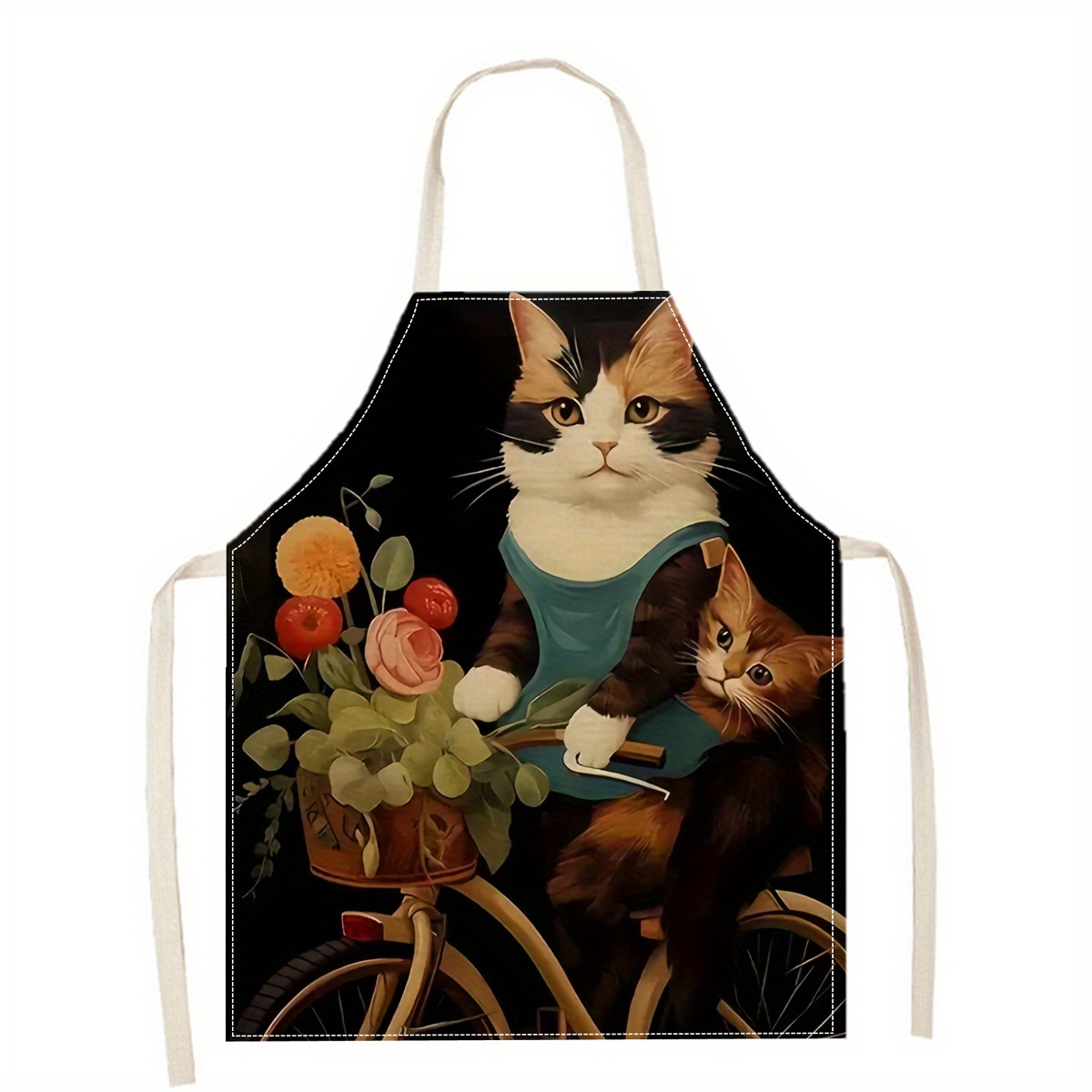 Linen Apron Funny Cat Sunglass - Home Cooking For Cats recension och pris